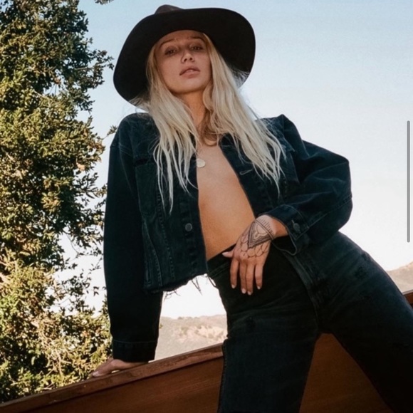 Zara 100%Wool Wide Firm Brim Fedora Black Hat - Picture 4 of 16